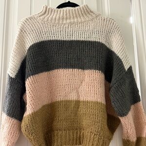 Color Block Striped Sweater